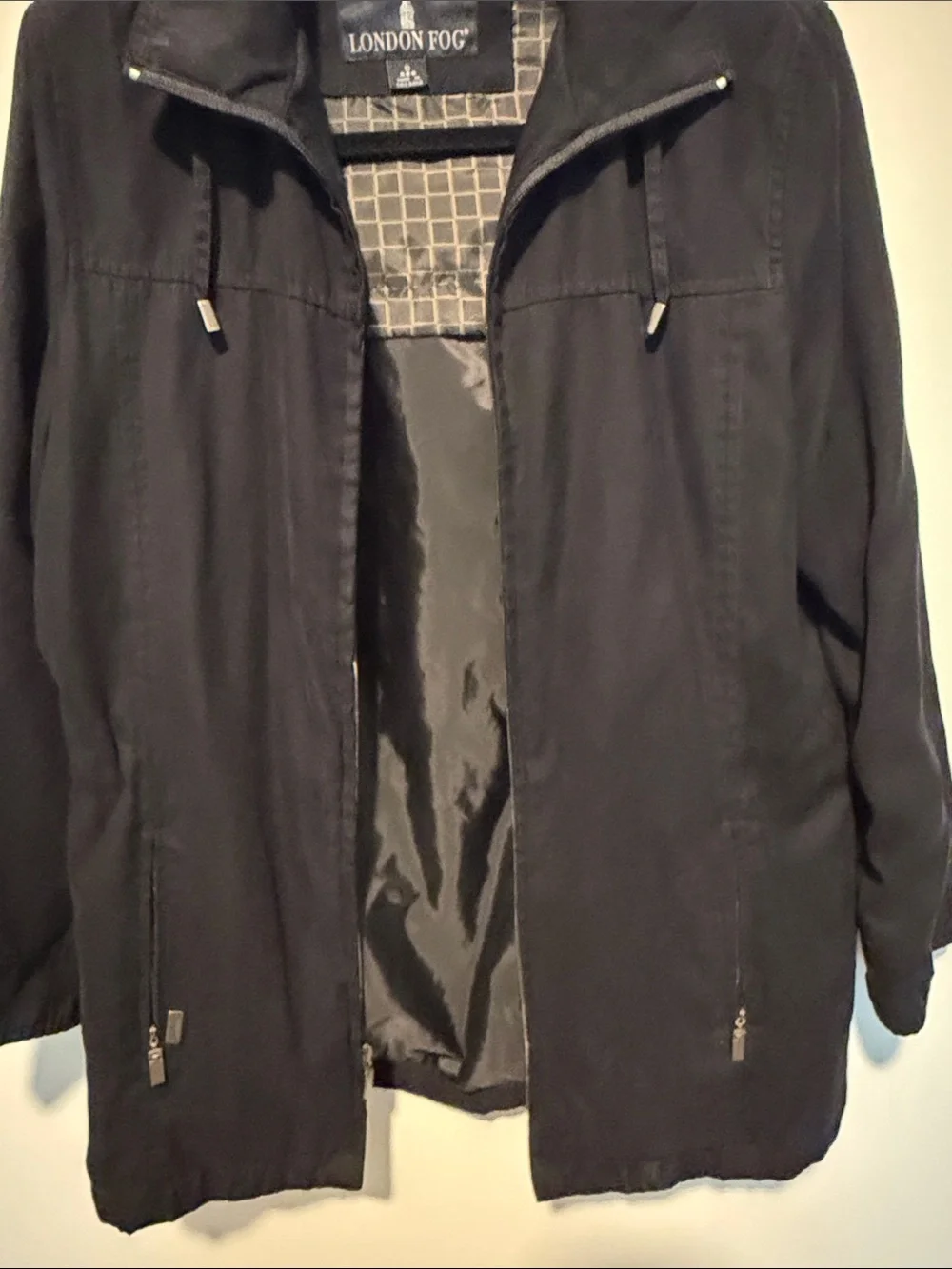 London Fog women’s Black Lightweight Hooded Jacket - small